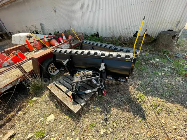 Lot of Two (2) Snow Way Salt Spreaders &#x26; Two (2) Plows