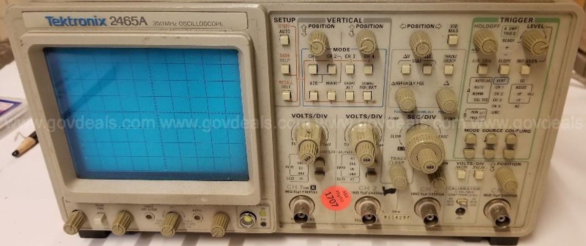 Tektronix 2465a 350mhz Oscilloscope 1707 Allsurplus