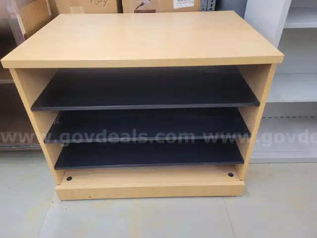 3 shelf open storage cabinet