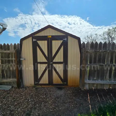 Wooden Shed, 8&#x27; x 10&#x27; w/ Asphalt Shingle Roofing