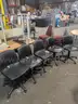 5 Adjustable Student chairs on wheels
