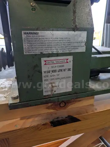 14&#x22; x 40&#x22; Wood Lathe W/7&#x22; Disc