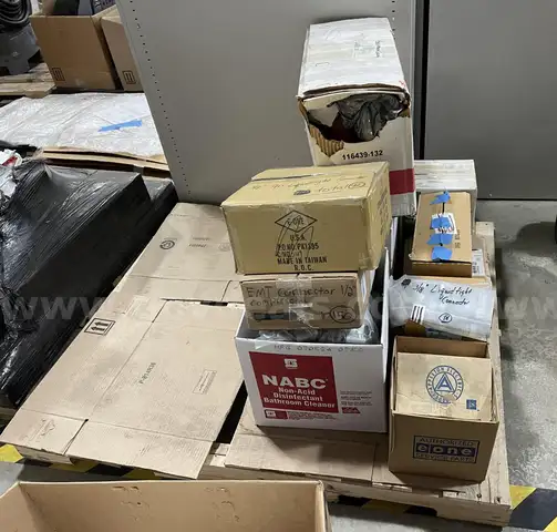 Half pallet of miscellaneous electronic components and electrical fittings