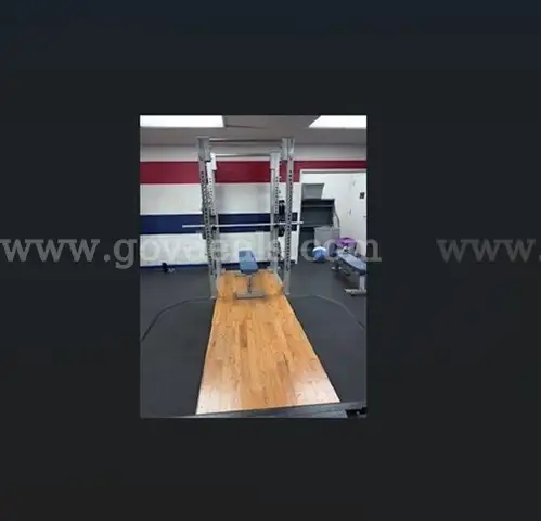 Lot of 2 Legend Fitness Weight Racks with Platform Floor