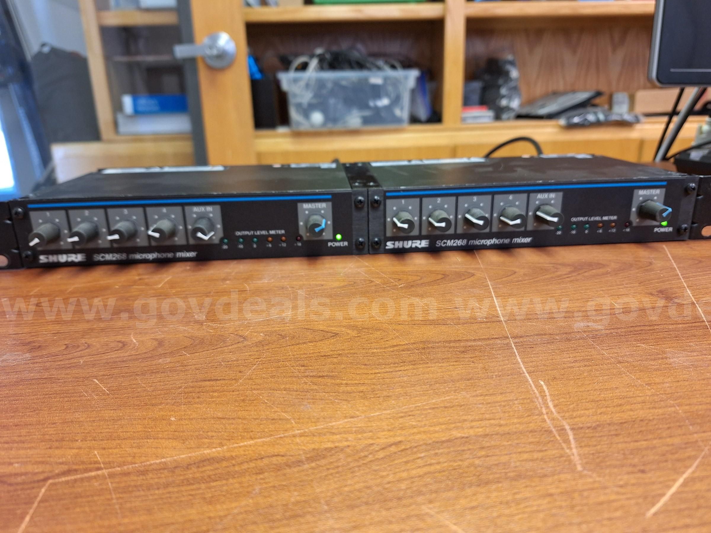 Shure SCM268 Microphone Mixer Duo Setup | GovDeals