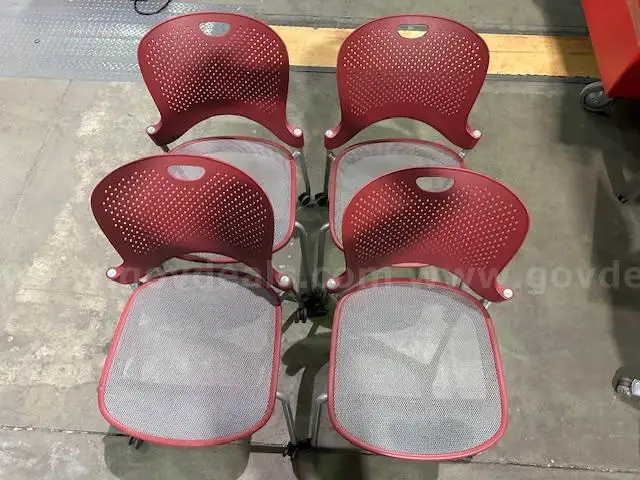 Rolling Classroom Chairs, Lot of 4