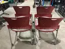 Rolling Classroom Chairs, Lot of 4