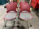 Rolling Classroom Chairs, Lot of 4