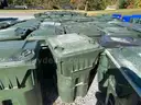 1 LOT of (10) USED Rolling Trash Cans