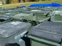 1 LOT of (10) USED Rolling Trash Cans