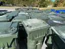 1 LOT of (10) USED Rolling Trash Cans