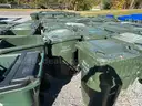 1 LOT of (10) USED Rolling Trash Cans