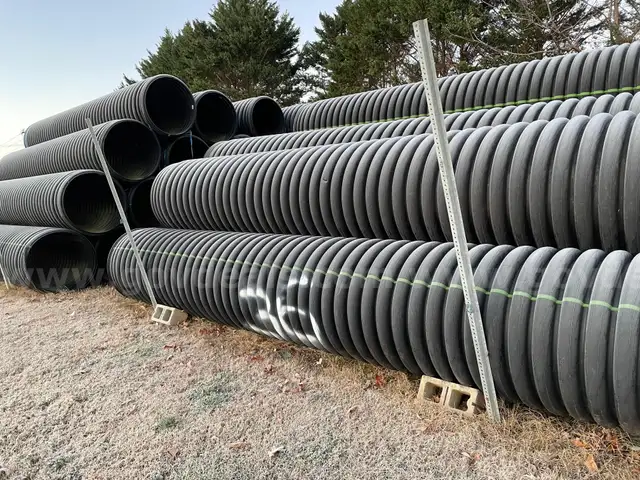 (Qty 2) Corrugated Culvert Pipe 20 feet long - THIS AUCTION FOR (Qty 2) PIPE - 36-inch diameter drainage tile/culvert