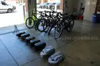 Police model mountain bikes w/ gear