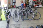 Police model mountain bikes w/ gear