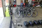 Police model mountain bikes w/ gear