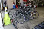Police model mountain bikes w/ gear