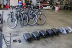 Police model mountain bikes w/ gear