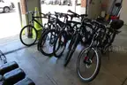 Police model mountain bikes w/ gear
