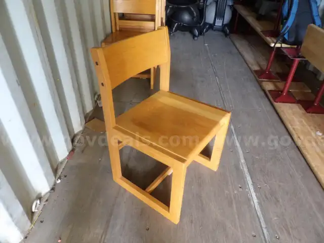 21 Wooden Chairs and 3 Tables