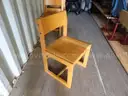 21 Wooden Chairs and 3 Tables