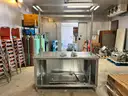 Stainless Steel Preparation Table With Accessory Hanging Rack