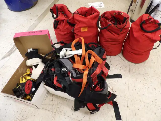 4 Bags of Rope with Rigging Gear