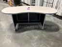 Kidney Shaped Desk/Table on Wheels (#1)