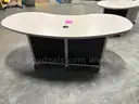 Kidney Shaped Desk/Table on Wheels (#1)