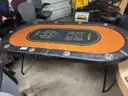 USED BARRINGTON BILLIARD FOLD OUT POKER TABLE