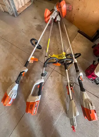 1 Lot of Four (4) Stihl Electric Trimmers *PARTS ONLY*  *No Batteries and no Chargers*
