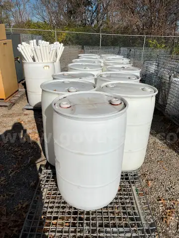 ONE 55-GAL PLASTIC BARREL