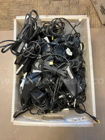 Lot of 44 Lenovo square tip chargers 65w 45w and 90w