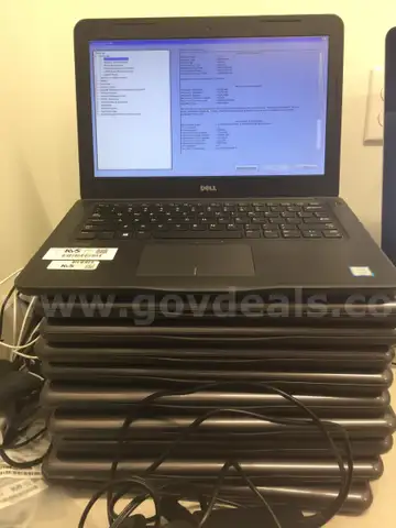 Lot of 10 Dell Latitude 3380s - Chargers Included, 128GB SSD, 8GB RAM, NO OS