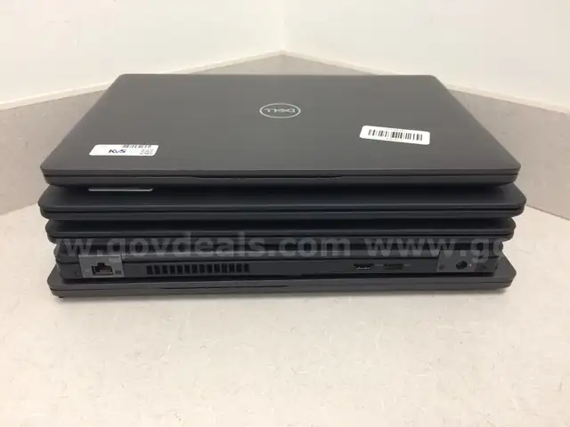 Lot of 5 Dell Laptops - 3 8th Generation Processors, 2 5th Generation Processors, NO OS