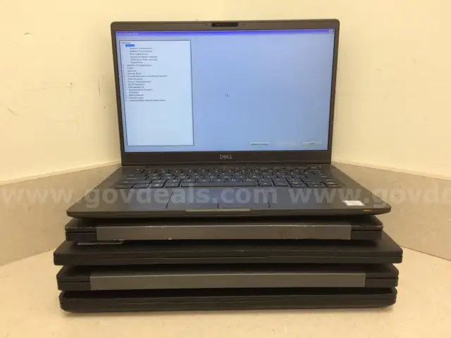 Lot of 5 Dell Laptops - 4 8th Generation Processors, 1 7th Generation Processor, NO OS