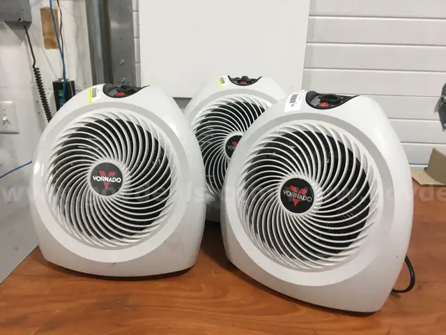 Lot of 3: Vornado VH2 1500-Watt Compact Whole Room Vortex Portable Space Fan Heater