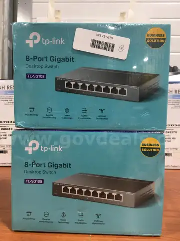Lot of 2:  NEW TP-Link TL-SG108 | 8 Port Gigabit Ethernet Switch| Plug & Play