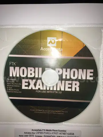 Lot of 4:  FTK mobile phone examiner 3.0 Kit