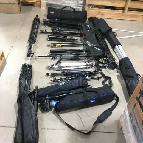 Lot of 23: MISC. Camera Tripods, Camera Equipment