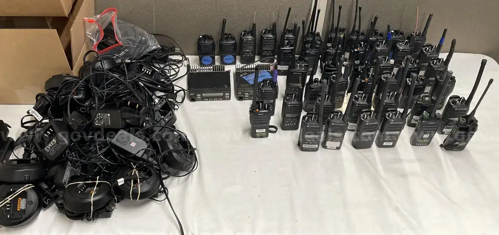 2 Way Radios - Kenwood, Motorola, Hytera, RCA, Vertex - QTY of 45 radios in All    *see attached PDF for details*