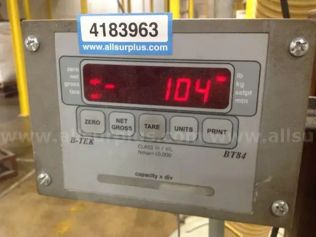 B-Tek Mdl BT84 Scale indicator with 48in by 48in Platform scale