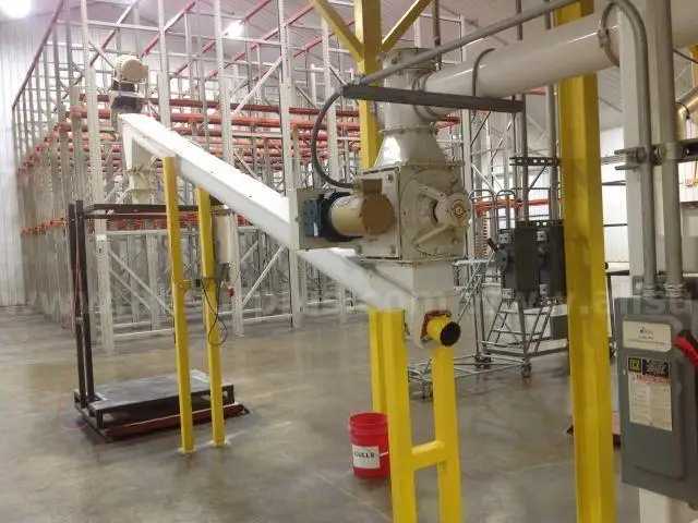 Approx. 12ft Buhler Screw auger conveyer with Buhler Airlock