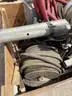 Air powered bin whip set up