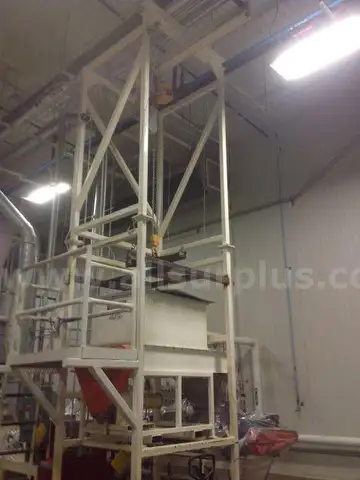 Harrington 2 Ton Hoist with jib and stand