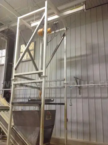 Bag stand with Harrington 2 Ton Hoist