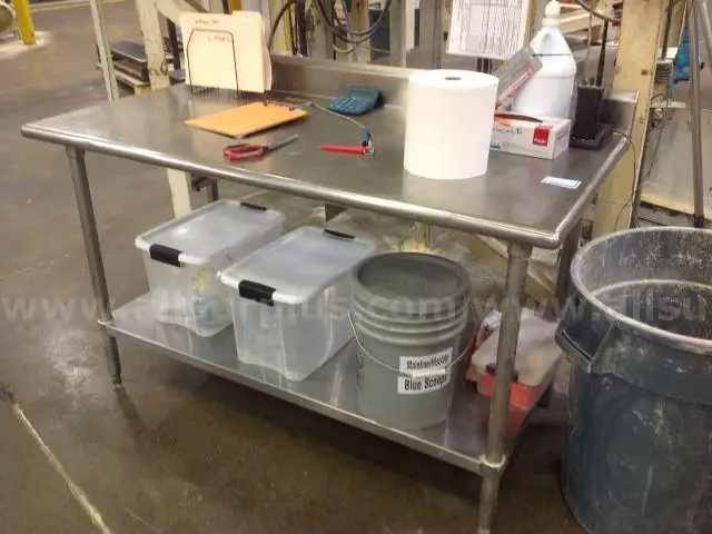 11ea Stainless steel 60in by 30in tables
