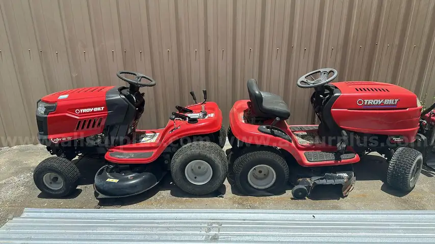 Qty 2. Troy-Bilt Riding Lawn Mowers, Parts Machines
