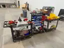Parts organizer &#x26; two carts with contents.
