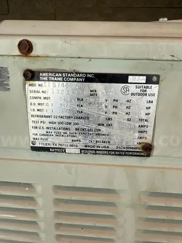 TRANE Used AC Condenser TTD748B100A0